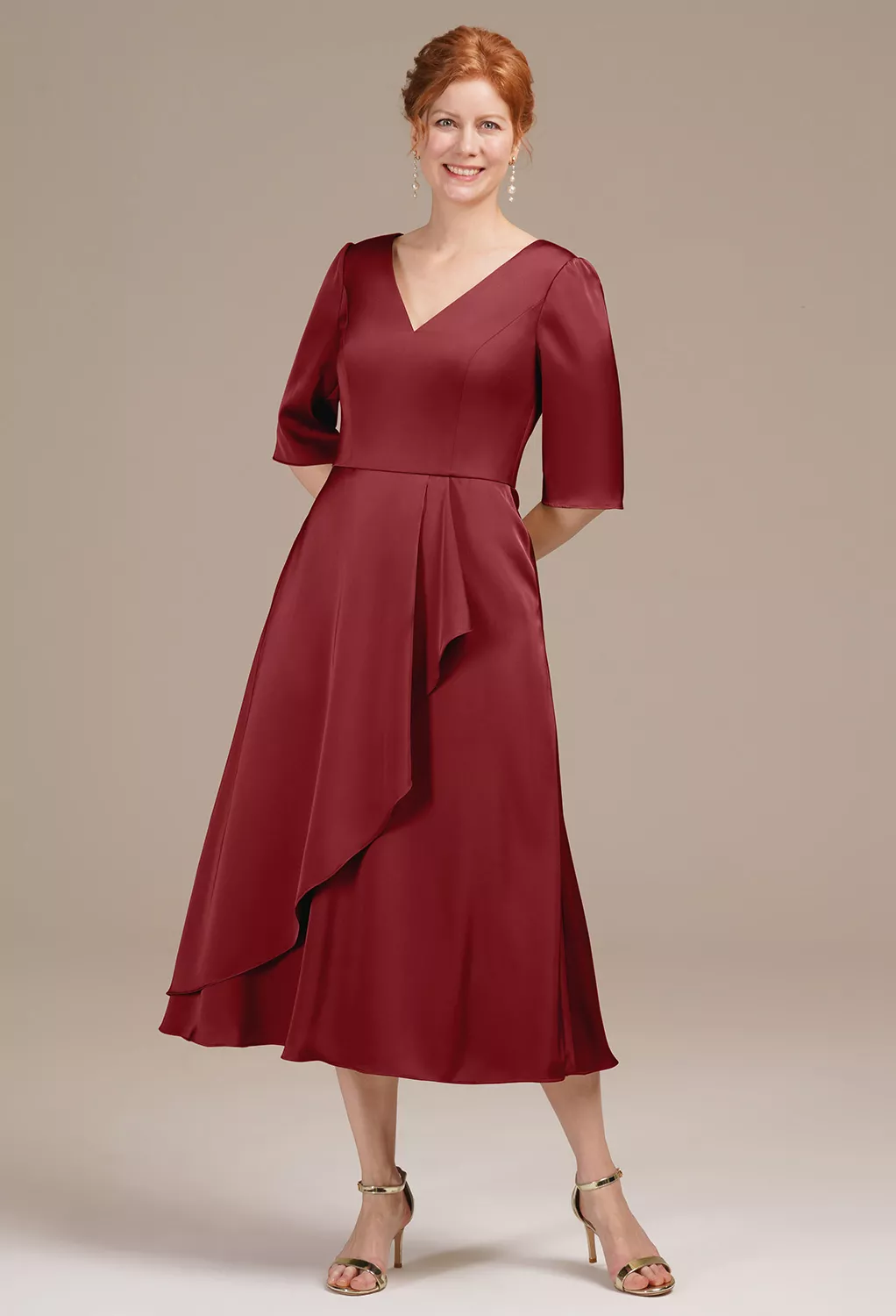 AW Zephyrine Burgundy  Mother of the Bride Dresses